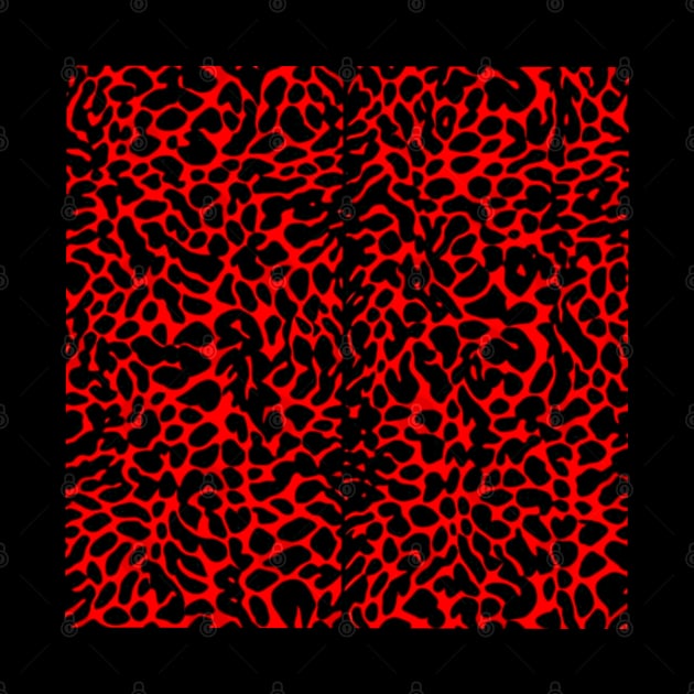 Red and Black Leopard  Pattern by Uniman