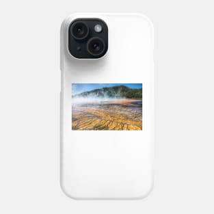 Miniature Forests on the Edge of Grand Prismatic Spring in Yellowstone National Park Phone Case