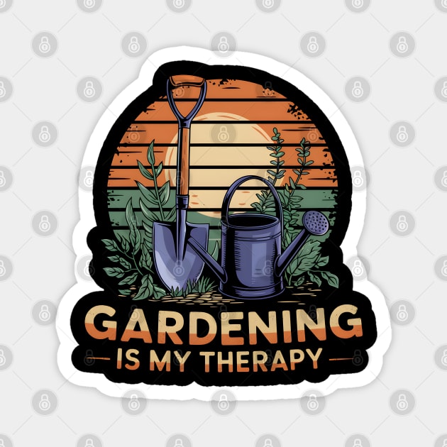 Gardening is My Therapy Magnet by MakerMind8.2