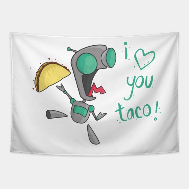 I Love You Taco! Tapestry by rachaelmarie