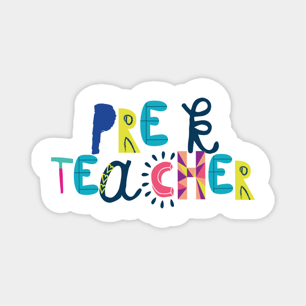 Cute Pre-K Teacher Gift Idea Back to School Magnet by BetterManufaktur