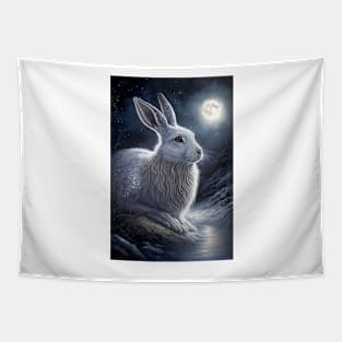 white hare 13 Tapestry