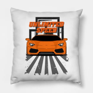 Unlimited Speed with Lambo Aventador Pillow