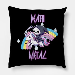 Death Metal Kawaii Grim Reaper Pastel Goth Heavy Grunge Pillow