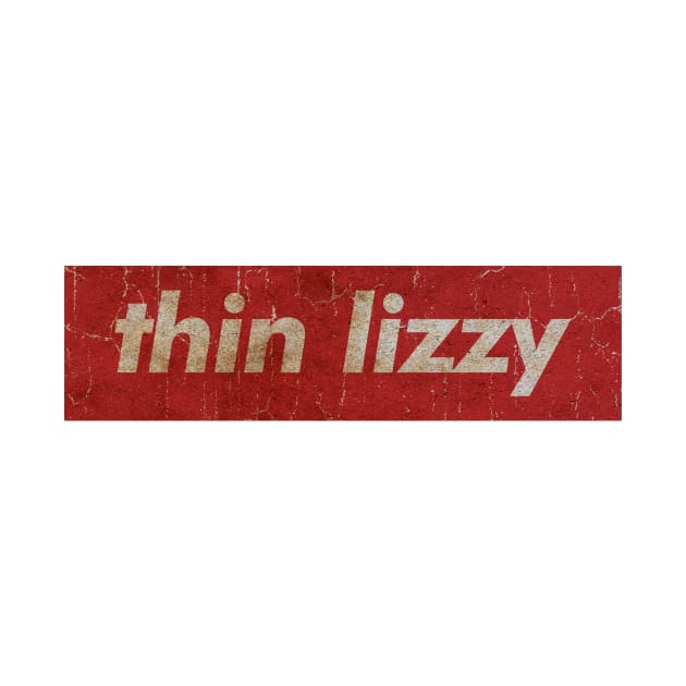 Thin Lizzy - RECTANGLE RED VINTAGE by GLOBALARTWORD