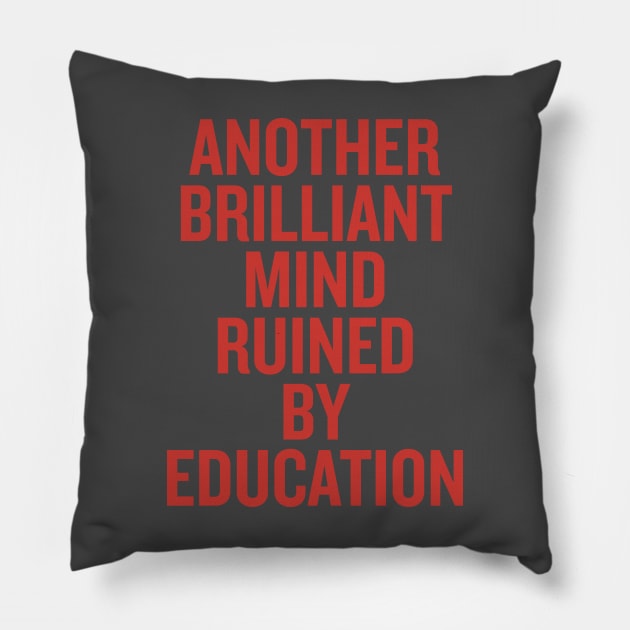 Another Brilliant Mind Pillow by SteelWoolBunny