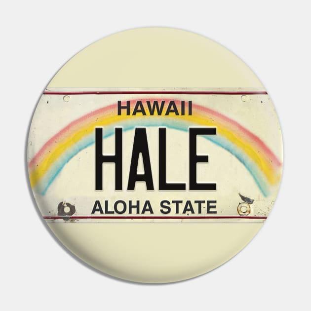 Hale Vintage Hawaii License Plate Pin by HaleiwaNorthShoreSign