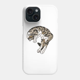 Tabby Cat Covering Face in Sleep Phone Case