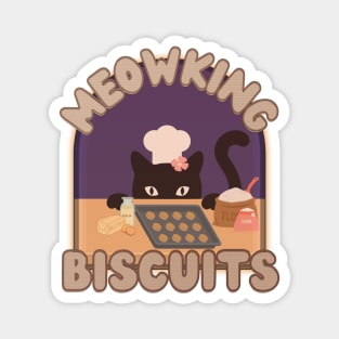 Cat meowking biscuits Magnet
