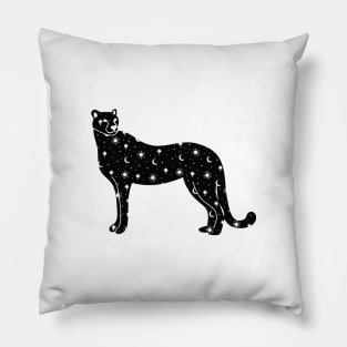 Cosmic Tiger Black Pillow