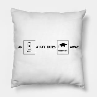 Funny Apple Memes _doctor funny Phd quotes Pillow