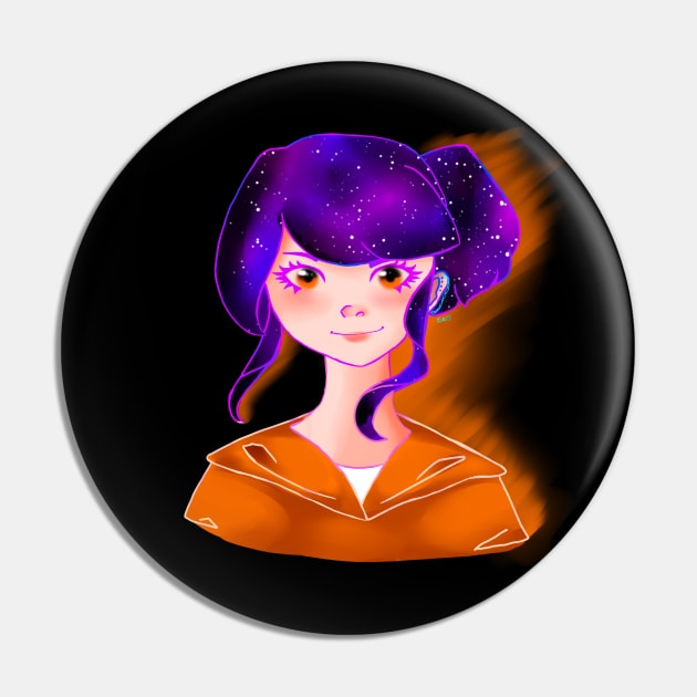 Galaxy girl Pin by Cloudlie_store