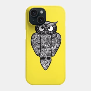 Owl (yellow background) Phone Case