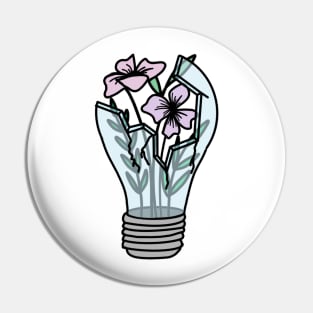 Floral Lightbulb Pin