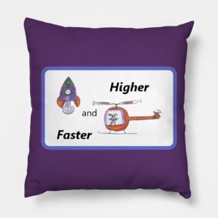 Rocket and Helicopter Pillow