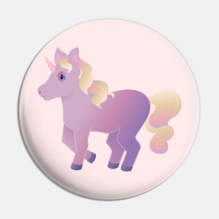 Magic Unicorn Illustration Pin