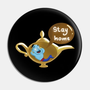 Stay home funny tshirt Pin