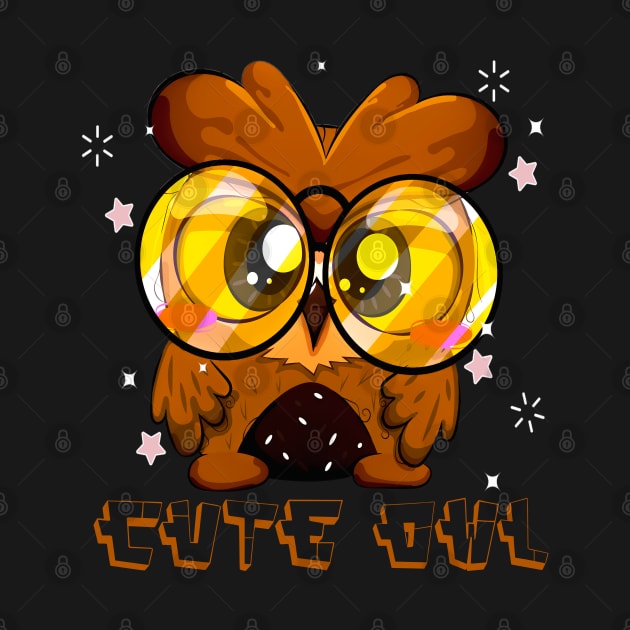 Cute Owl Night Animals by JeffDesign