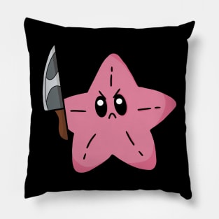 Angry starfish with knife! Pillow