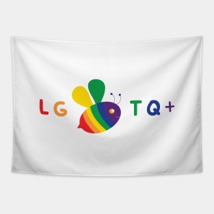 LGBTQ+ Rainbow Bee Tapestry