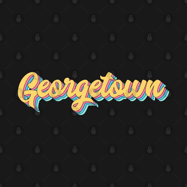 Georgetown Retro Yellow Script by modeoftravel