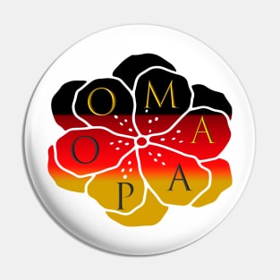 Oma und Opa Deutsche flagge Blume - Oma and Opa German flag flower Pin