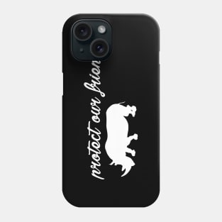 protect our friends - rhino Phone Case