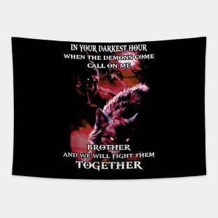 Wolf we will fight them together Tapestry