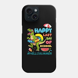 Happy Last Day Of School Graduation Hello Summer Dinosaur Phone Case