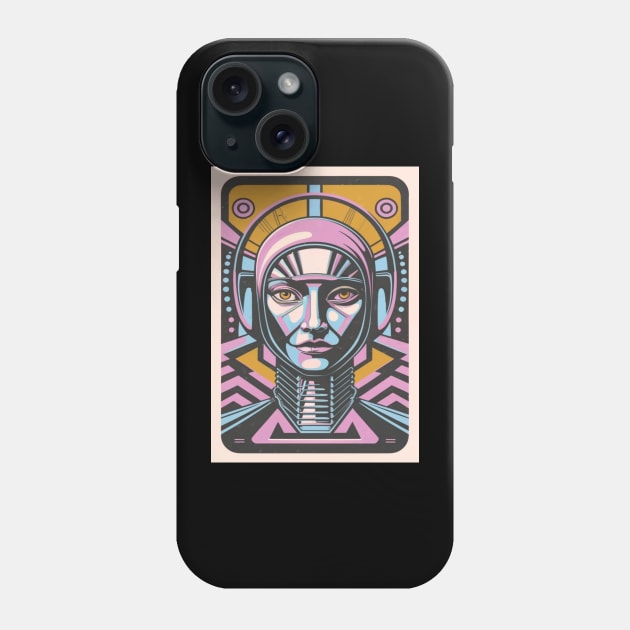 Futurism Dystopian Abstract Modern Portrait Art Phone Case by joolsd1@gmail.com