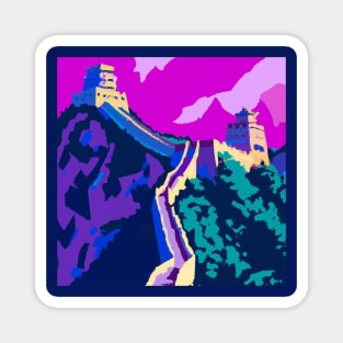 Great Wall of China Pop Art Magnet