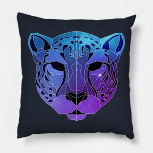 Galaxy Cheetah Geometric Animal Pillow