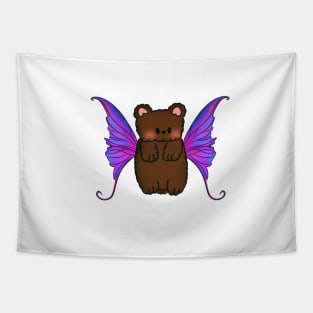 Fairy Bear Purple/Pink Wings Tapestry