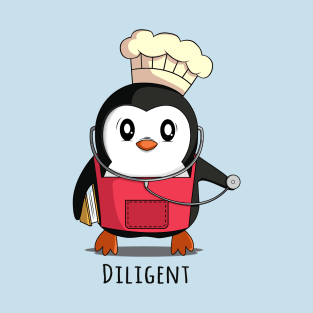 Cute Funny Penguin Diligent T-Shirt