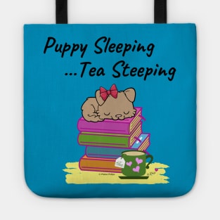 Puppy Sleeping, Tea Steeping Tote