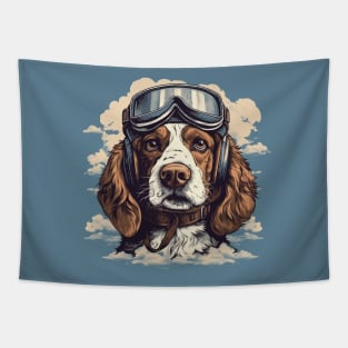 Aviator dog Tapestry