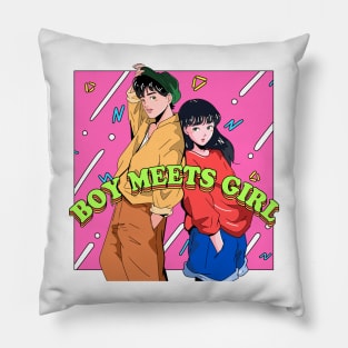 Boy Meets Girl Pillow