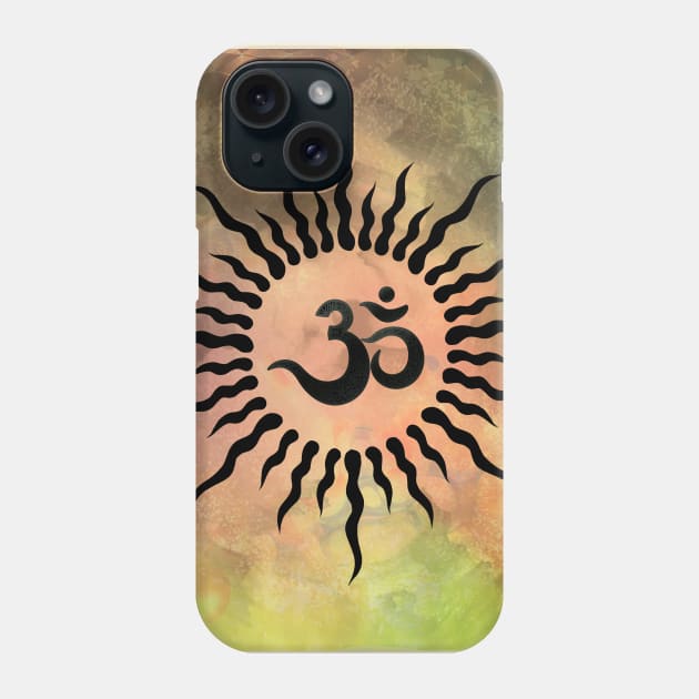 OM colorful rays Phone Case by MCAshe spiritual art 