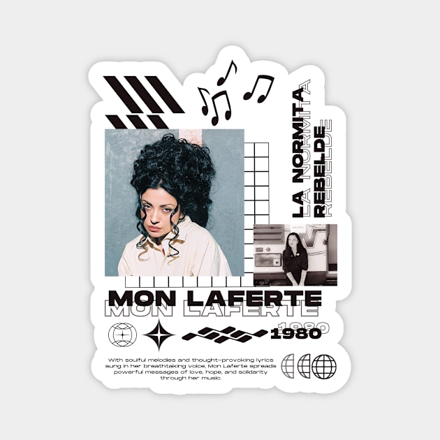 Mon Laferte Retro Magnet by Starart Designs