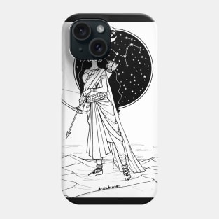 Indian Sagittarius In Black Design Phone Case