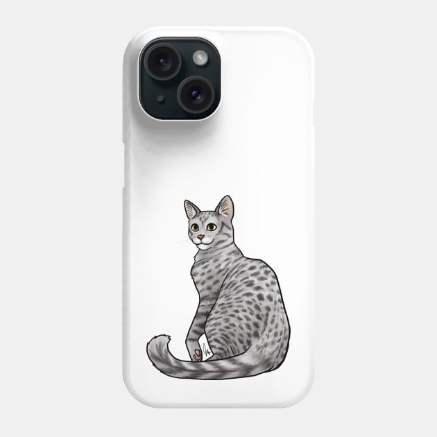 Cat - Egyptian Mau - Silver Phone Case by Jen's Dogs Custom Gifts and Designs