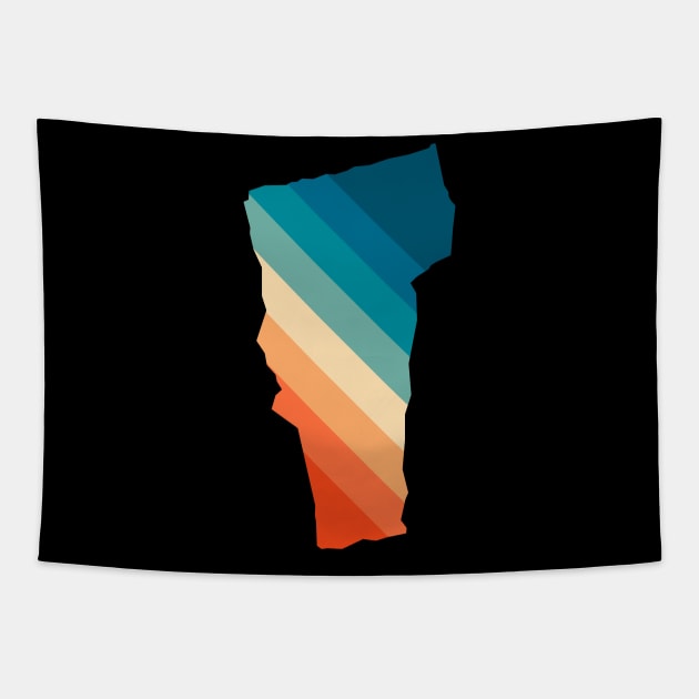 Vermont State Retro Map Tapestry by n23tees