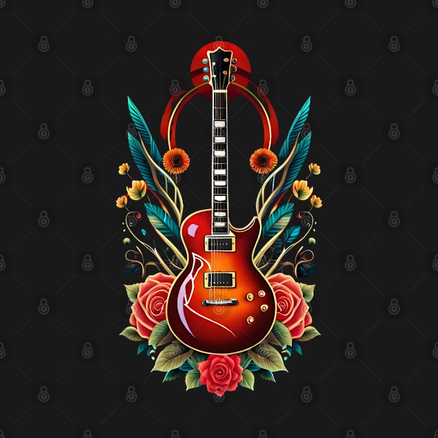 Electric guitar tattoo style 4 by Dandeliontattoo