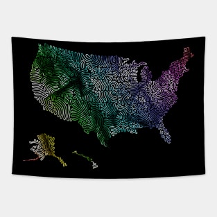 USA Gay Rainbow Pride American For United States Pride Tapestry