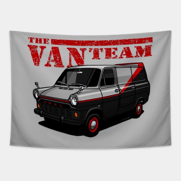 The classic van of the real heroes! Tapestry by jaagdesign