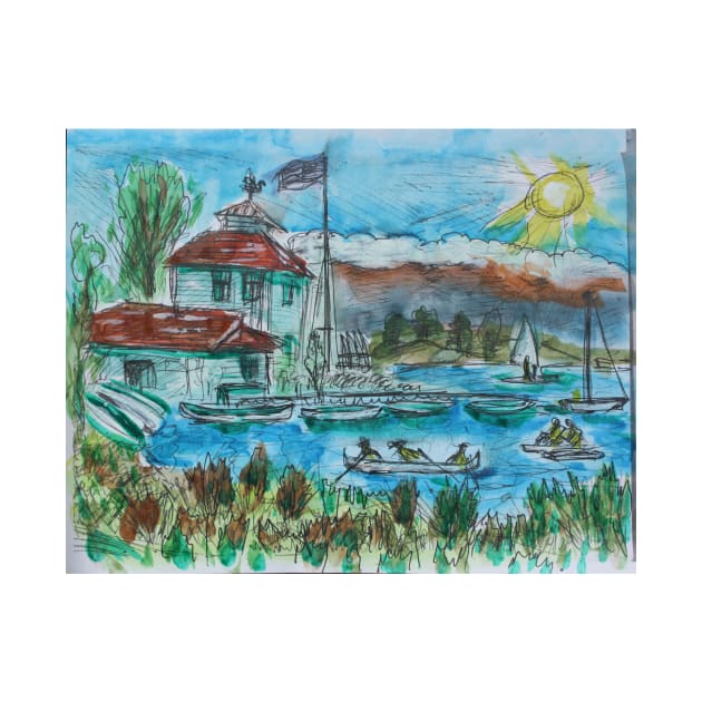 Watercolor Sketch - Shoreline Park, Mountain View, California. 2013 by IgorPozdnyakov