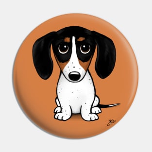 Piebald Dachshund Cute Puppy Dog Pin