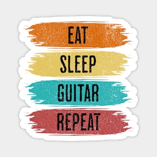 Eat Sleep Guitar Repeat Magnet