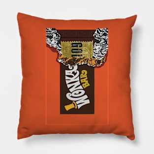 Willy Wonka Bar Illustration Pillow