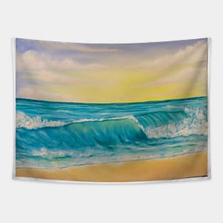 Turquoise Sunrise Tapestry